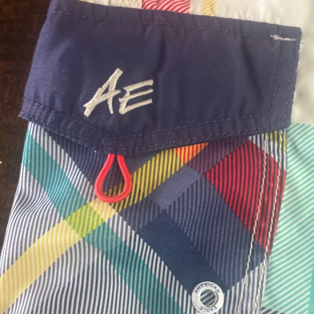 LOT OF 3 AMERICAN EAGLE & BURNSIDE SWIM TRUNKS SHORTS BEACH POOL SURF SIZE 32 - Picture 15 of 16